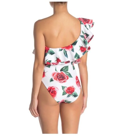 ONIA Stella Ruffled One Shoulder One-Piece Swimsuit - Picture 2 of 11